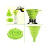 Collapsible Funnel Silicone Water Sand Oil Rice Seeds Wine Whisky Funnel Foldable Kitchen Funnel 100% Food Grade Silicone