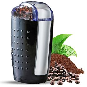 5 Core Coffee Grinder • 85 Gram Or 3 Ounces / 12 Cup Capacity • One-Touch Automatic Electric Bean Spice Grinding Machine • 150W Copper Motor • Stainle (SKU: CG 01 BL)